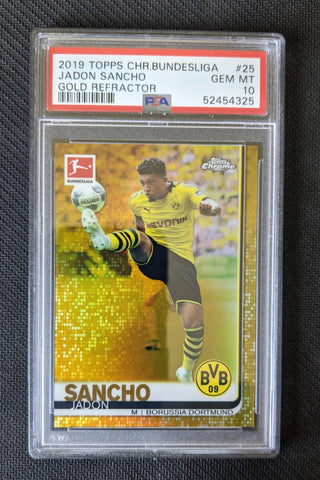 2019 Topps Bundesliga Finest Sancho Chrome /50 PSA 10